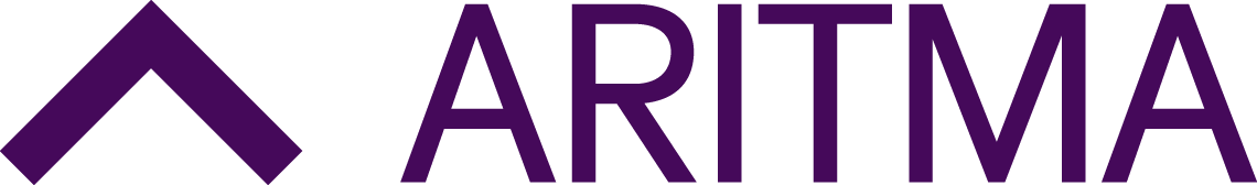 Purple logo of Aritma